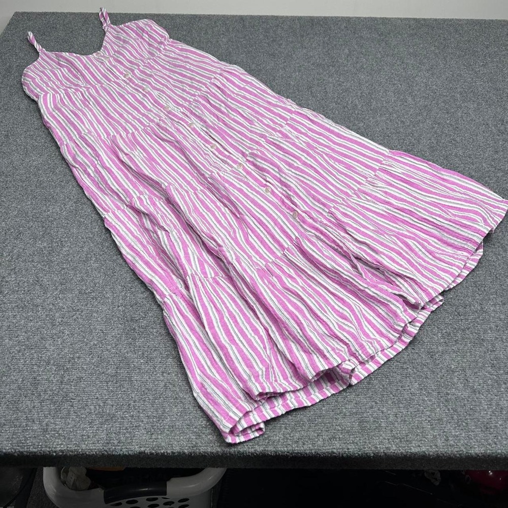 Universal Thread pink striped button down sleeveless maxi dress Size Medium